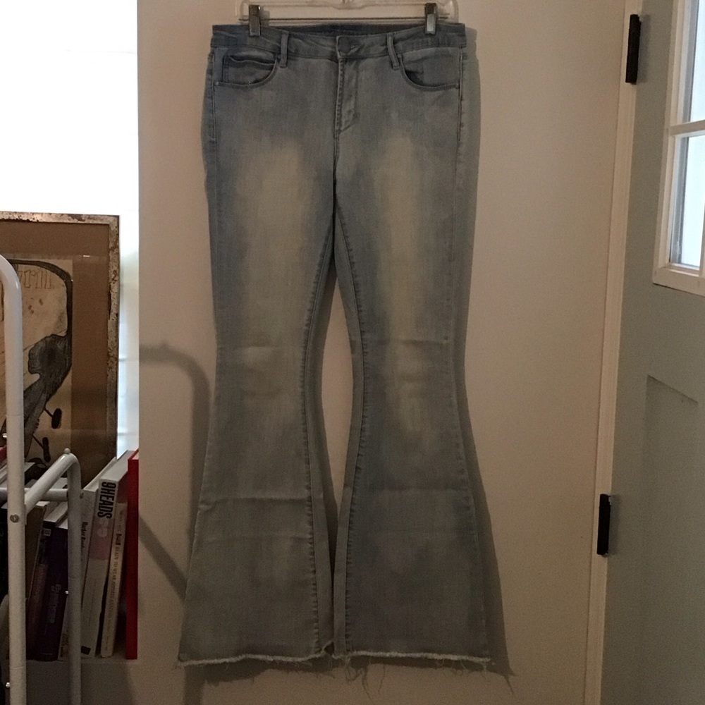 Articles Of Society Light Blue Flare Leg Jeans